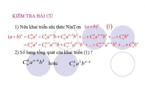 KIM TRA BI C 1 Nu khai trin