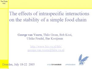 Van Voorn et al The effects of intraspecific