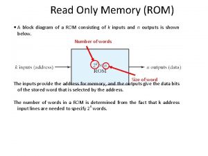 Read only memory rom diagram