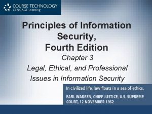 Principles of Information Security Fourth Edition Chapter 3