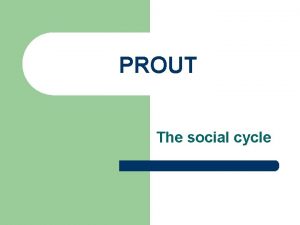 PROUT The social cycle Prout stands for Progressive
