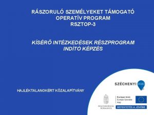 Rászoruló személyeket támogató operatív program