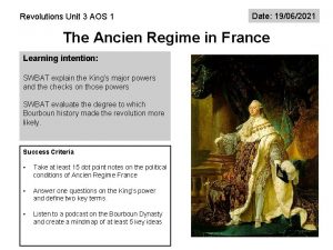 Revolutions Unit 3 AOS 1 Date 19062021 The