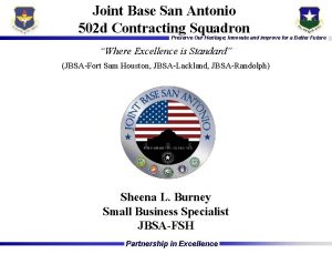 Joint Base San Antonio 502 d Contracting Squadron