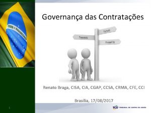 Governana das Contrataes Renato Braga CISA CIA CGAP
