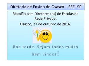 Diretoria de Ensino de Osasco SEE SP Reunio