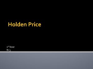 Holden Price 1 st hour Bc 3 Lansing