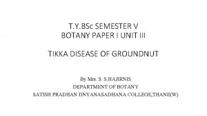 T Y BSc SEMESTER V BOTANY PAPER I