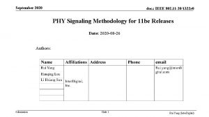 September 2020 doc IEEE 802 11 201322 r