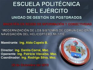 ESCUELA POLITCNICA DEL EJRCITO UNIDAD DE GESTIN DE