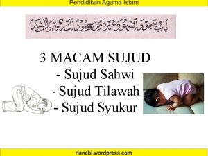 3 macam sujud