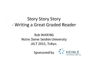 Story Writing a Great Graded Reader Rob WARING