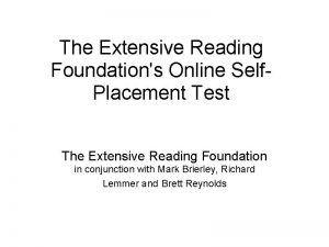 Erf placement test