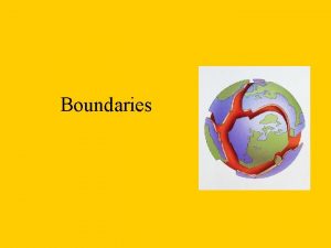 Boundaries 22 At the edges or boundaries of