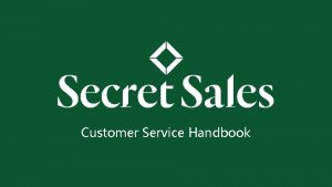 Customer service handbook