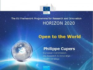 The EU Framework Programme for Research and Innovation