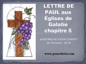 LETTRE DE PAUL aux glises de Galatie chapitre