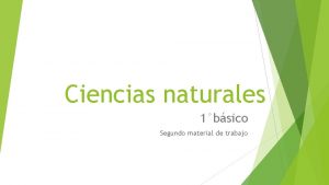 Ciencias naturales 1bsico Segundo material de trabajo Estimados