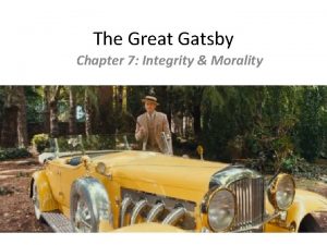 Great gatsby chapter 7 questions