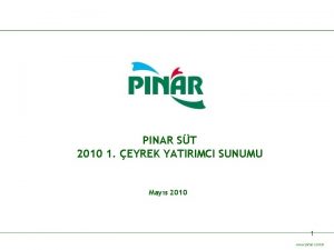 PINAR ST 2010 1 EYREK YATIRIMCI SUNUMU Mays