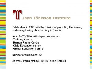 Established in 1991 with the mission of promoting