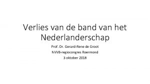 Verlies van de band van het Nederlanderschap Prof