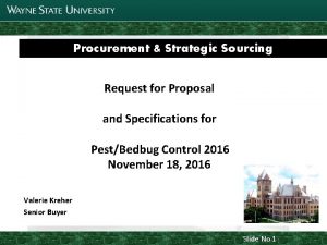 Joint Parking Task Force Update Procurement Strategic Sourcing