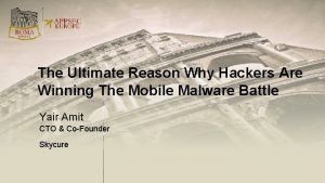 The Ultimate Reason Why Hackers Are Winning The