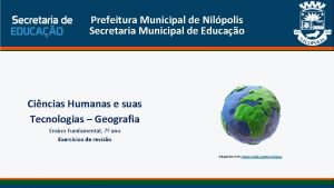 Prefeitura Municipal de Nilpolis Secretaria Municipal de Educao