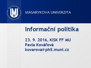 Informan politika 23 9 2016 KISK FF MU