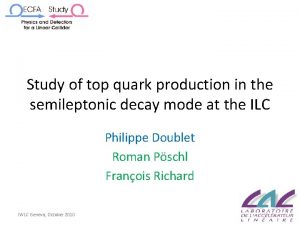 Study of top quark production in the semileptonic