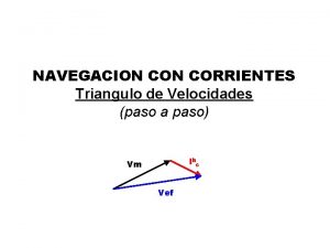 NAVEGACION CORRIENTES Triangulo de Velocidades paso a paso