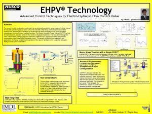 EHPV Technology Advanced Control Techniques for ElectroHydraulic Flow