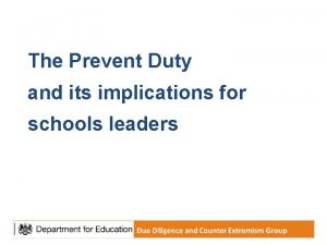 The Prevent Duty and its implications for schools