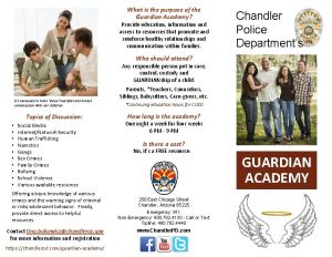 What is the purpose of the Guardian Academy