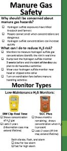 Manure Gas Safety Why should I be concerned