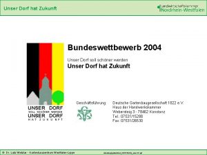 Unser Dorf hat Zukunft Bundeswettbewerb 2004 Unser Dorf