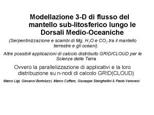 Modellazione 3 D di flusso del mantello sublitosferico