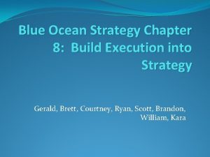 Blue water strategy
