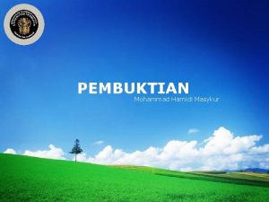 LOGO PEMBUKTIAN Mohammad Hamidi Masykur Contents www themegallery