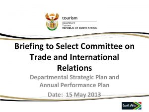 Briefing to Select Committee on Trade and International