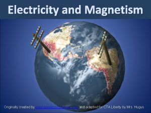 Electricity and Magnetism Originally created by www powerpointmaniac