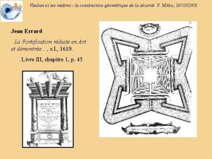 Vauban et ses matres la construction gomtrique de