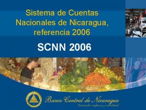 Sistema de Cuentas Nacionales de Nicaragua referencia 2006