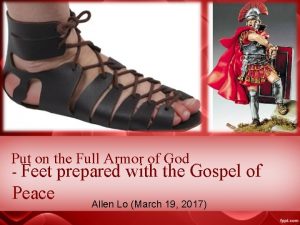 Put on the Full Armor of God Feet
