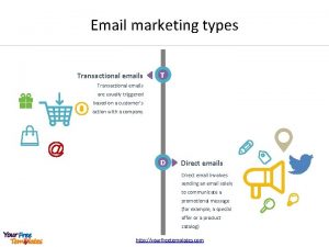 Email marketing types Transactional emails T Transactional emails