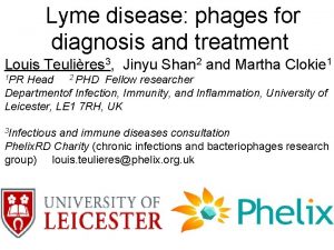 Lyme disease phages for diagnosis and treatment Louis