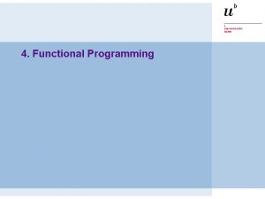 4 Functional Programming PS Functional Programming Roadmap Functional