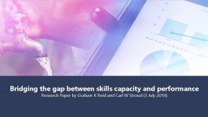 Bridging the gap between skills capacity and performance