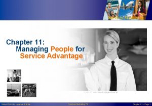 Services Marketing Chapter 11 Managing People for Service